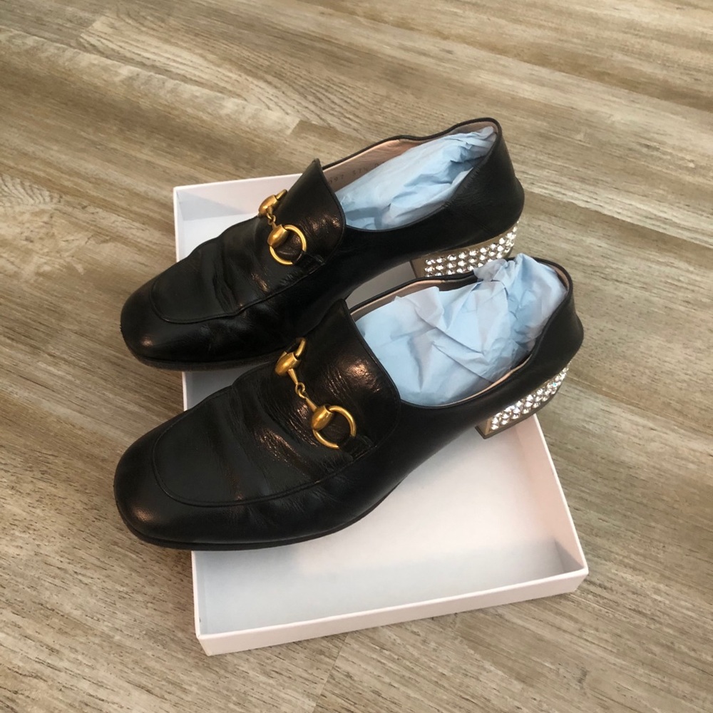 Gucci horsebit loafers with crystals